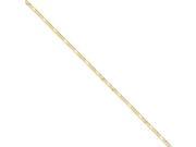14k Yellow Gold 16in 3mm Concave Open Figaro Necklace Chain