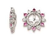 Sterling Silver Created Pink Sapphire Earring Jacket