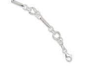 Sterling Silver 7in Fancy Link Bracelet