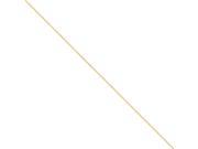 14k Yellow Gold 10in 1.2mm D C Spiga Anklet Chain