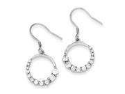 Sterling Silver CZ Journey Style Circle Earrings