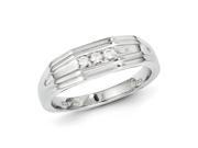 Sterling Silver Rhodium Plated Diamond Men s Ring