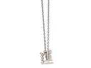 Cheryl M Sterling Silver CZ Chinese Good Fortune Symbol 18in. Necklace