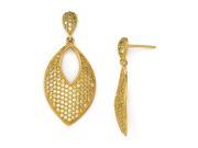 Cheryl M Sterling Silver Gold plated Yellow CZ Post Dangle Earrings