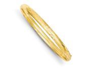 14k Yellow Gold 3 16 Oversize Lazer Cut Hinged Bracelet Bangle