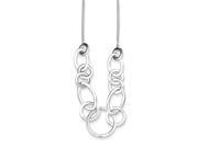 Sterling Silver 18in Polished Circle on Snake Chain w 2in ext. Necklace