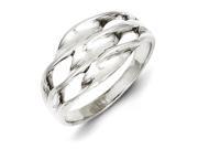 Sterling Silver Solid Ribbed Ring