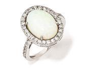 Cheryl M Sterling Silver CZ Synthetic Opal Ring