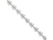 Sterling Silver Peridot Diamond Bracelet