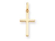 14k Yellow Gold Hollow Latin Cross Pendant