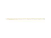 14k Yellow Gold 9in 1.4mm Solid D C Machine Made Lobster Clasp Rope Anklet Chain