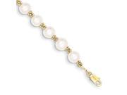 14k Yellow Gold 7in Pearl Bracelet