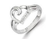 Sterling Silver Diamond Heart Ring