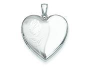 Sterling Silver Flower Heart Locket
