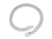 Sterling Silver 7.5in Polished Fancy Circle Link Bracelet