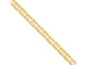 14k Yellow Gold 24in 3.75mm Concave Anchor Necklace Chain