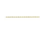 10k Yellow Gold 8in 2.25mm D C Extra Lite Rope Chain Bracelet