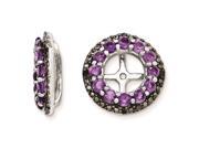 Sterling Silver Amethyst Black Sapphire Earring Jacket