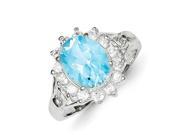 Sterling Silver Blue Topaz Ring