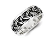 Sterling Silver Rope Weave Design Ring