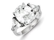 Sterling Silver Oval CZ Ring
