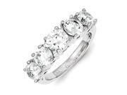 Sterling Silver 5 stone CZ Ring