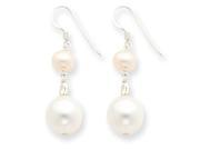Sterling Silver Freshwater Cultured White Simulated Pearl Earrings