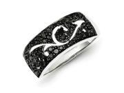 Sterling Silver Black Diamond Ring