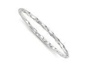Sterling Silver Just Like Mommy Pol. Twisted Slip on Child s Bangle