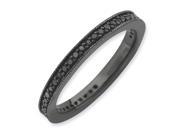 Sterling Silver Stackable Expressions Polished Black Dia Ring