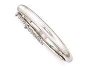 Sterling Silver Just Like Mommy Pol. w Safety Hinged Child s Bangle