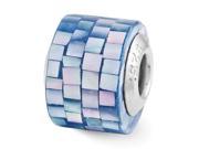 Sterling Silver Reflections Blue Mother of Pearl Mosaic Bead