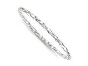 Sterling Silver Just Like Mommy Pol. Twisted Slip on Child s Bangle