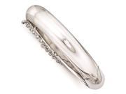 10.00 mm Sterling Silver Just Like Mommy Pol. w Safety Hinged Child s Bangle