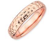 Sterling Silver Stackable Expressions Pink plated Ring