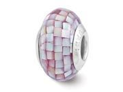 Sterling Silver Reflections Purple Mother of Pearl Mosaic Bead