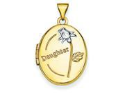 14k w Rhodium 21mm Oval Daughter Locket