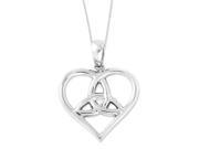 Sterling Silver CZ Three R s of Purity 18in Heart Necklace