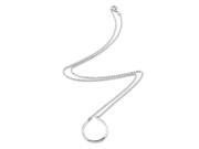 Sterling Silver Oval Charm Holder 17in Necklace