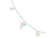 SS Children s Enameled Star Fairy Butterfly w 1.5in ext. Bracelet