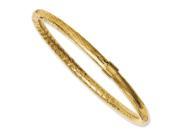 Stainless Steel Yellow IP plated Textured Polished Hollow Bangle
