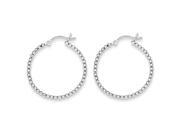 Sterling Silver Rhodium Plated Hinged Earrings