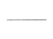 Sterling Silver 18in Rhodium Plated 2.75mm D C Rope Necklace Chain