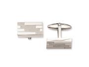 Stainless Steel Textured Cuff Links