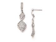 Sterling Silver CZ Brilliant Embers Dangle Post Earring