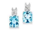 Sterling Silver Blue Topaz Earrings