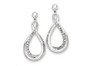 Sterling Silver Diamond Dangle Earrings