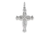 Sterling Silver Diamond Cross Pendant