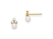 14k Madi K CZ and FW Cultured Pearl Post Earrings