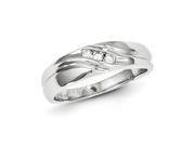 Sterling Silver Rhodium Plated Diamond Men s Ring